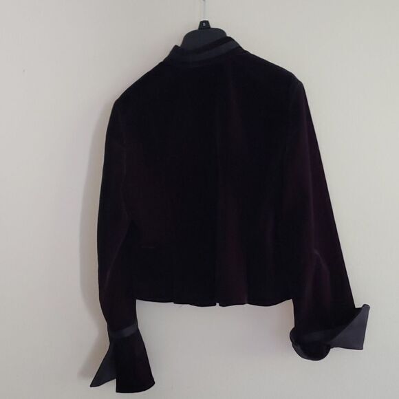 Theory women's Velvet Military Style Jacket black size 12 - Picture 7 of 13